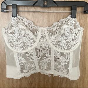 Fleur de Lace by Smoothie Bustier – Size 38C – Bridal White
